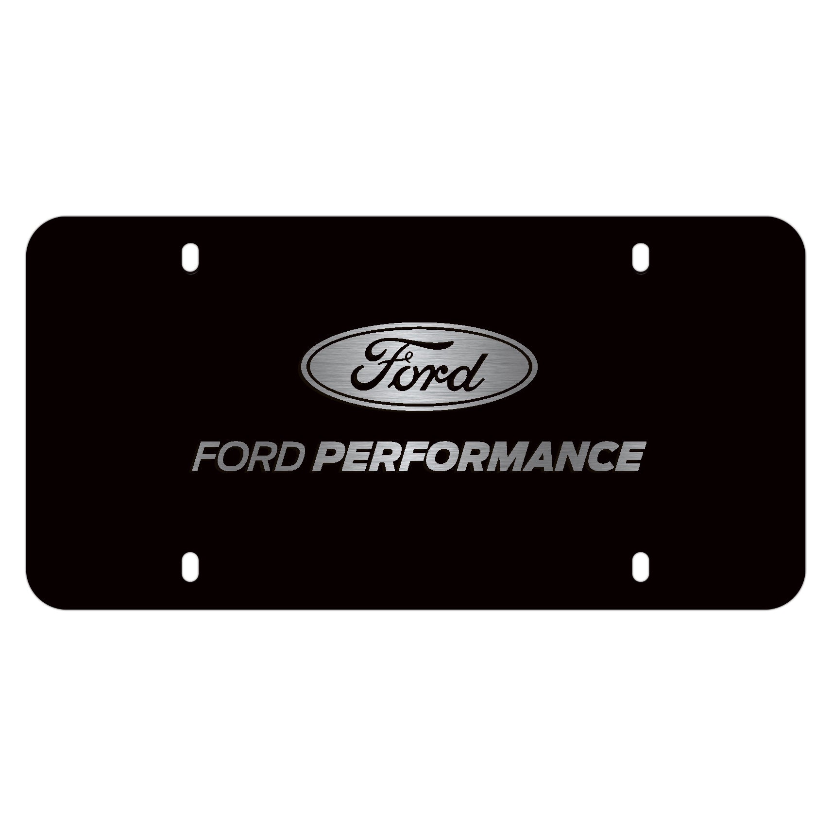 FORD PERFORMANCE BLACK STAINLESS STEEL MARQUE PLATE - Ford Show Parts